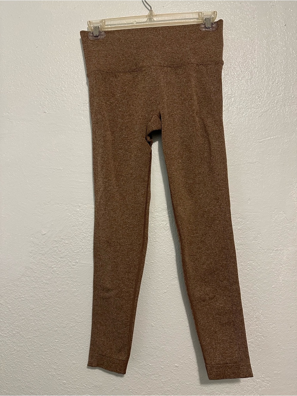 Brown Stretch Knit Leggings Size Medium